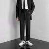 Talla grande Verano Pantalones Rectos Hombre Suelto Estilo Coreano Alto Suelto Casual Pierna Ancha Pantalones de Moda
