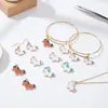 Colgante de aleación con gota de aceite de poni de dibujos animados, 18 mm, crin multicolor, pulsera, collar, accesorios de joyería DIY, venta al por mayor