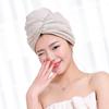 Yq2045 Gorro de Secado Rápido con Rejilla de Piña, Gorro de Baño de Vellón de Coral de Color Sólido, Turbante, Secado Rápido, Fuerte Absorción de Agua, Engrosado, Estilo Nuevo para Mujer