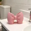Portacepillos de dientes con forma de lazo, organizador de escritorio para cepillo de dientes eléctrico y pasta de dientes, estante de almacenamiento para tocador de baño, artículo decorativo