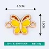 Accesorios DIY de Joyería Creativa Nuevo Colgante de Collar y Pulsera de Mariposa de Siete Colores con Doble Colgante Colgante Pequeño Venta al por Mayor