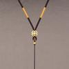 Cordón colgante antiguo tejido a mano, cuerda colgante de oro, collar de jade Pixiu de Hetian, marca de jade, cuerda colgante para hombres y mujeres