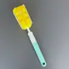 Cepillo para Tazas de Esponja Suave de Secado Rápido con Mango Largo para Colgar, para Uso Doméstico, Cepillo Limpiador de Vasos de Leche para Niños, Cabezal de Esponja Reemplazable