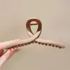 Pinza para el cabello de lujo de alta gama en color marrón, tamaño grande nuevo para cabello grueso, pinza de tiburón para recogidos en la parte posterior de la cabeza, accesorio para el cabello de uso diario