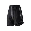 Shorts masculinos de verão estilosos, calças de gel para fitness casual de secagem rápida, shorts finos de comprimento médio para esportes de basquete e praia