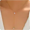 Collar con Diseño Simple Transfronterizo Europeo y Americano en Forma de Y 2026 Cadena para Clavícula de Moda Versátil de Nicho para el Temperamento de las Mujeres