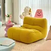 Sofá perezoso crema sofá individual casual sofá minimalista moderno silla de sofá sala de estar dormitorio balcón silla de sofá individual