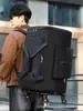 Bolsa de Carrito con Ruedas Universales Desmontables, Bolsa de Viaje de Gran Capacidad, Bolsa de Equipaje Plegable con Ruedas, Bolsa para Ropa de Viaje de Negocios