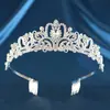 Coroa de Noiva Europeia e Americana Coração de Liga Metálica Strass Princesa Festa Infantil Aniversário Coroa Cerimônia Adulto Acessórios de Cabelo Adereços de Cabeça
