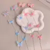 Accesorios Infantiles Estilo Coreano Cadena para el Cabello Trenzada con Borla de Perlas y Mariposa Pasador Hecho a Mano Tocado de Mariposa Pasador de Alta Gama