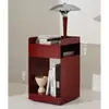 Sofá Pequeño Lateral Estilo Nórdico para Sala de Estar en Casa, Mesa de Centro Simple Moderna de Hierro Forjado para Dormitorio, Mesa de Esquina, Mesita de Noche, Almacenamiento Móvil
