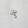Pendientes de Aleación de Titanio G23 Gota de Agua Cruz Cruzada Transfronterizos Incrustados Zirconia 5A Joyería para Perforaciones Labio Uña Hueso de la Oreja Accesorios