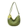 Bolso de lona para mujer, bandolera, mochila para estudiantes universitarios, bolso de hombro de gran capacidad, bolso de mano de color sólido.