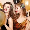 Horquilla Negra Dorada de Año Nuevo Feliz Año Nuevo Decoraciones para Fiesta Temática Tocado Corona Accesorios para el Cabello de Botella de Vino