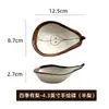 Vajilla de cerámica vintage estilo japonés pintada a mano con esmalte debajo, para uso doméstico, que incluye platos hondos para postre y pasta, y cuencos altos para desayuno