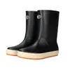 Botas de chuva estilosas para mulheres, de cano médio, sola macia, confortáveis, para uso externo, versáteis, estilo casal, impermeáveis, antiderrapantes, sapatos de borracha de cozinha para mulheres