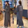 Vestido Camiseta de Verano Nuevo para Chicas Gorditas, Manga Larga Corta, Holgado, por Encima de la Rodilla, Talla Grande, Vestido Largo de 200 Jin