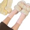 Calcetines verticales de terciopelo australiano para mujer, calcetines de otoño e invierno afelpados gruesos y cálidos, japoneses de color sólido, calcetines de invierno de felpa apilados