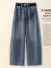 Jeans de Pierras Strás Anchos para Mujer, Nuevo Modelo de Verano 2026, Pantalones Rectos Brillantes Estilo Cielo Estrellado de Moda