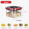 O tanque de armazenamento quadrado transparente da grão da cozinha do tanque selado umidade-prova do produto comestível pode ser caixa demantimento empilhada dos frutos secos dos petiscos