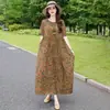 Vestido casual de manga corta holgado para mujer, disimula las imperfecciones del cuerpo, estiliza la figura, tiene un tacto de alta gama, elegante, adecuado para madres, hecho de seda de algodón