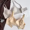 Suporte Macio Roupa Íntima Sem Costura Feminina Suporte de Reunião Anti-queda Seios Paramamários Sem Aro Costas Bonitas Esportivo Respirável Sutiã