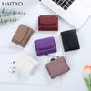 Cartera corta de nuevo estilo para mujer, con múltiples tarjetas, cremallera, monedero pequeño