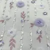 Vestido de noiva francês bordado completo aplicação bordado de contas tecido de renda