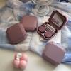 Pinyu Ins Moda Simples Caixa Companheira para Lentes de Contato Caixa para Lentes de Contato para Cuidados Cor Pura Retrô Portátil As809