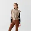 Chaleco con Cremallera de Cuello Alto de Terciopelo Ollie Personalizado Transfronterizo para Mujer Otoño Invierno Deportivo Cálido Casual Chaleco sin Mangas con Forro de Terciopelo