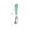 Acero Inoxidable 304 Cuchara Lingote para Niños Bebé Guardería Vajilla Portátil para Bebé Cuchara para Comer de Dibujos Animados para Niños