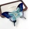 Bofiya Super Fada Borboleta Realista Presilha de Cabelo Elegante Grampo de Cabelo Coque de Cabelo Presilha Tubarão Acessório de Cabelo de Alta Qualidade Adorno de Cabeça