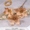 Buquês de flores artificiais marrons para salões de casamento, decorações de teto, marcadores de corredor e fundos na cor de caramelo; arranjos de flores de seda.