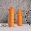 Garrafa de Água Térmica a Vácuo de Aço Inoxidável de Grande Capacidade para Comércio Exterior com Alça, Copo com Canudo de Grande Capacidade Revestido em Spray para Esportes ao Ar Livre