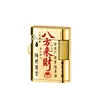 Encendedor retro ladrillo cuadrado pequeño OB-975, llama abierta de queroseno, rueda de pedernal deslizante lateral, metal de alta gama, regalo, moderno y portátil para hombres
