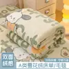 2026 Novo Modelo Classe A Espessado Dupla Face Veludo Floco de Neve Estampado Lençol de Cama [Pode ser usado como capa ou colcha] Cobertor Multifuncional, Amigo da Pele