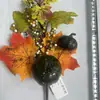 Accesorios de Enchufe para Halloween Guirnalda de Hojas de Arce Atrezzo Calabaza Simulada Piña Fruta Roja Decoración del Festival de la Cosecha