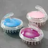 Cepillo Transparente de Cristal para Champú Cepillo de Masaje con Cabeza de Silicona Peine Redondo Limpiador del Cuero Cabelludo Cepillo de Baño Cepillo de Champú con Airbag