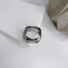 Anillo de Moda Personalizado con Gradiente Ámbar de Resina Acrílica Yuyu Estilo Ins