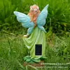 Luz de Noche Solar Ángel Transfronteriza Hada de las Flores Artesanía de Resina para Patio Exterior Adorno Decorativo de Paisaje de Jardín