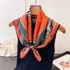 Pañuelo Cuadrado de Imitación Seda Estampado de Cebra Europeo y Americano Chal Versátil Bufanda de Cuello de Gama Alta Pañuelo para la Cabeza Pañuelo de Seda Bufanda para Mujer