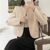 En Stock Otoño e Invierno Nuevo Estilo Tops de Lana Inspirados en Chanel para Mujer, Chaquetas Cortas de Lana Estilo Coreano para Figuras Pequeñas