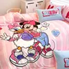 Judy Mickey Tamanho Grande Espessado Leite Fleece Conjunto de Quatro Peças Infantil Princesa Coral Fleece Capa de Edredom Lençol de Cama Conjunto de Três Peças Roupa de Cama