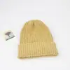 Chapéu de Tricô Branco Coreano Inverno Masculino e Feminino Casual Cor Sólida Chapéu Preto Moda Estudante Versátil Tendência Quente Chapéu de Lã