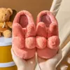 LiquidaciónZapatillas de Algodón para Niños Otoño Invierno Niños y Niñas Uso en Interiores Hogar Antideslizantes Zapatos de Algodón Peludo