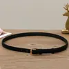 Novo cinto feminino fino para decorar com saias, cinto de couro estreito para mulheres, adequado para jeans, simples e versátil, estilo coreano