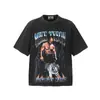 26 Marca Europea y Americana de Tendencia Transfronteriza Colaboración Travis Scott Camiseta de Manga Corta Lavada Vintage Unisex High Street Manga Media