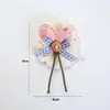 Estilo Floresta Gato Urso Retro Boneca Fofa Bordado Pônei Artesanal Estilo Artístico Enfeites Decorativos Acessórios