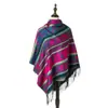Bufanda de Borla Jacquard Cuadrada Grande Estilo Étnico Lijiang Otoño e Invierno Bufanda Cálida de Doble Uso para Viajes para Mujer Chal para Hombro de Imitación Cachemir