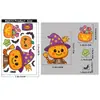 Decorações de Festa de Halloween da Amazon Transfronteiriça Criativas Cabeça de Abóbora Fantasma Adesivos Estáticos de Eletrostática Morcego Aranha Adesivos de Vidro